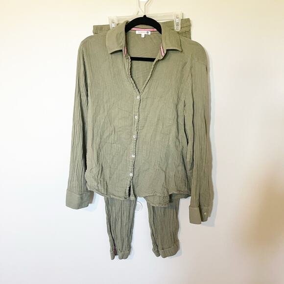 Sundry Other - Sundry green gauzy cotton pajama lounge set women’s size xs